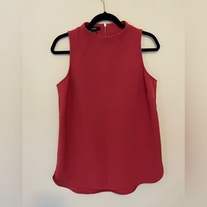 Alfani pink tank mock neck blouse
